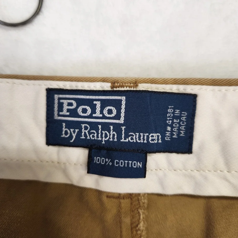 Polo Ralph Lauren Men Khaki Chino Pants‎ Straight Fit Casual Size 36x34